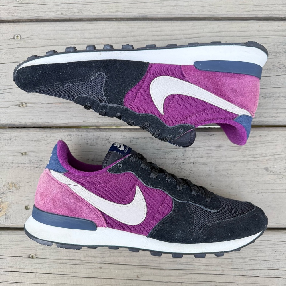 Nike Internationalist Suede Mesh Sneakers Purple Black Size 9.5 - Picture 11 of 15